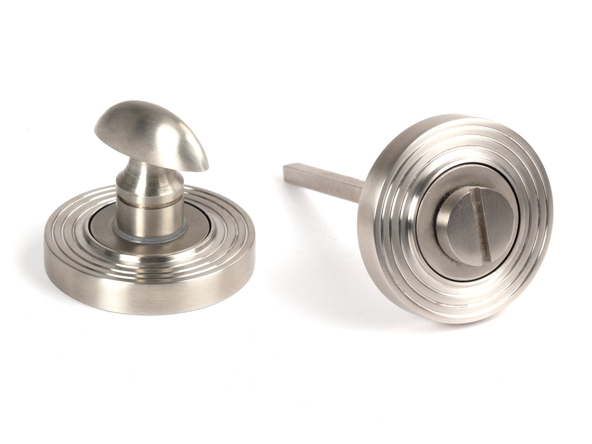 From The Anvil - Satin Marine SS (316) Round Thumbturn Set (Beehive) | Sku. 49858 | Trade Door Handles.