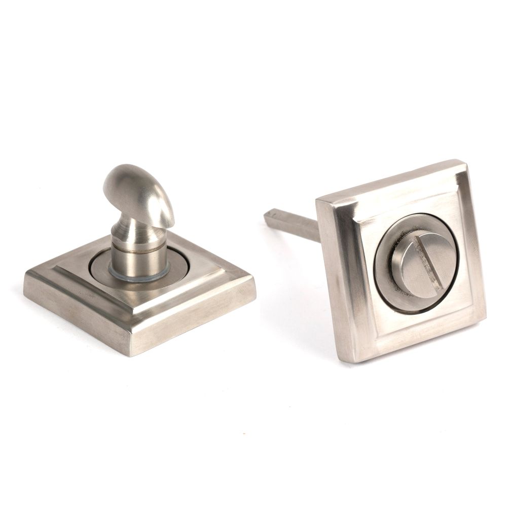 From The Anvil - Satin Marine SS (316) Round Thumbturn Set (Square) | Sku. 49859 | Trade Door Handles.