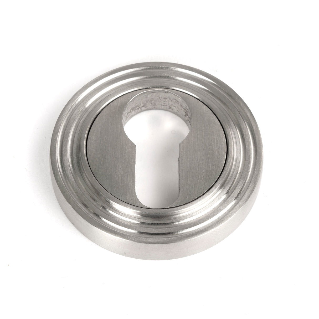 From The Anvil - Satin Marine SS (316) Round Euro Escutcheon (Beehive) | Sku. 49874 | Trade Door Handles.