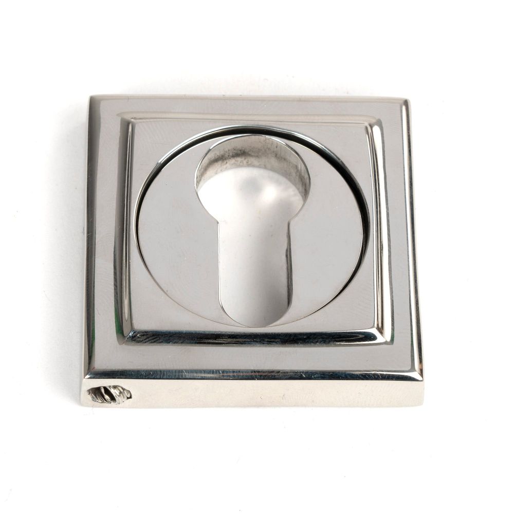 From The Anvil - Polished Marine SS (316) Round Euro Escutcheon (Square) | Sku. 49879 | Trade Door Handles.