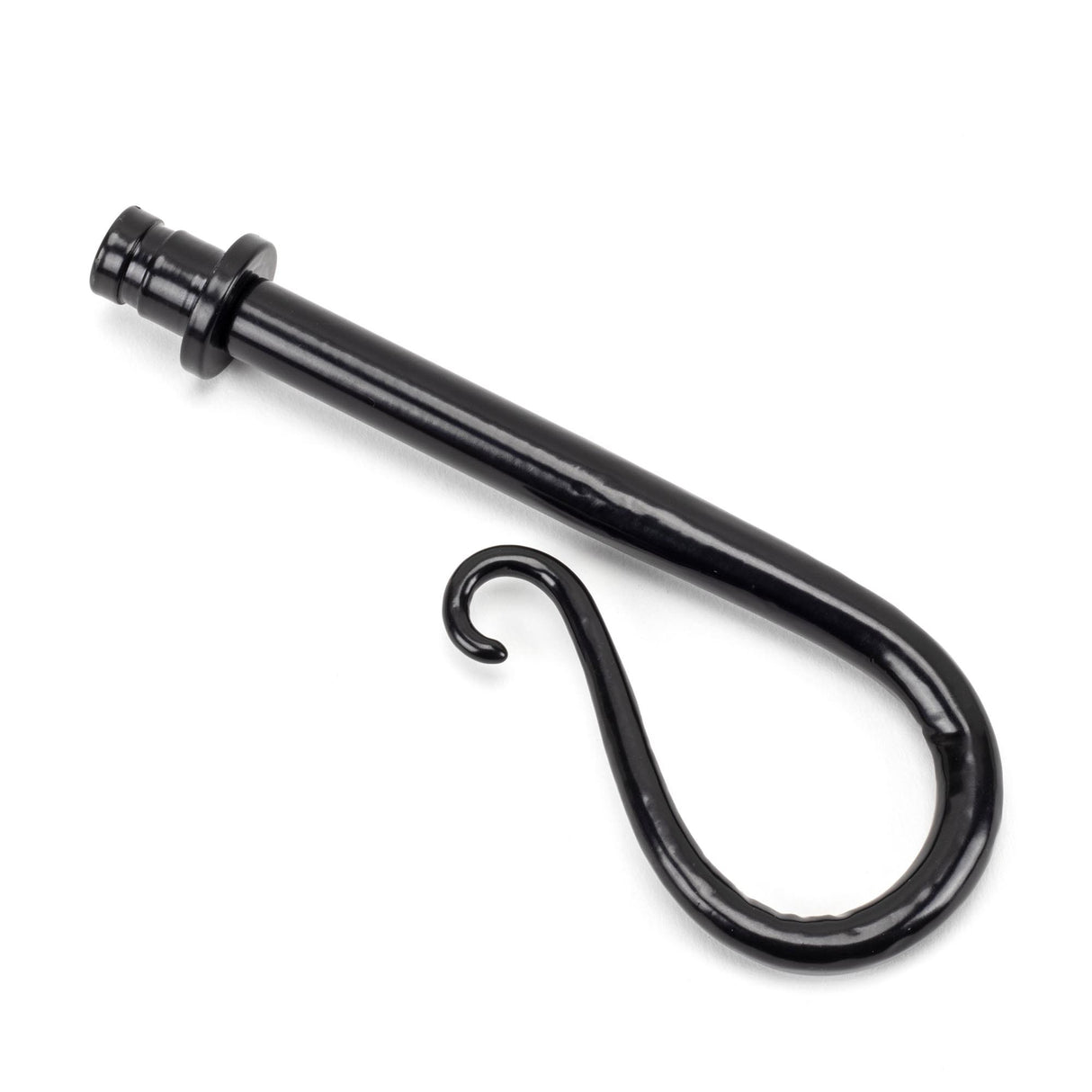 From The Anvil - Black Shepherd's Crook Curtain Finial (pair) | Sku. 49902 | Trade Door Handles.