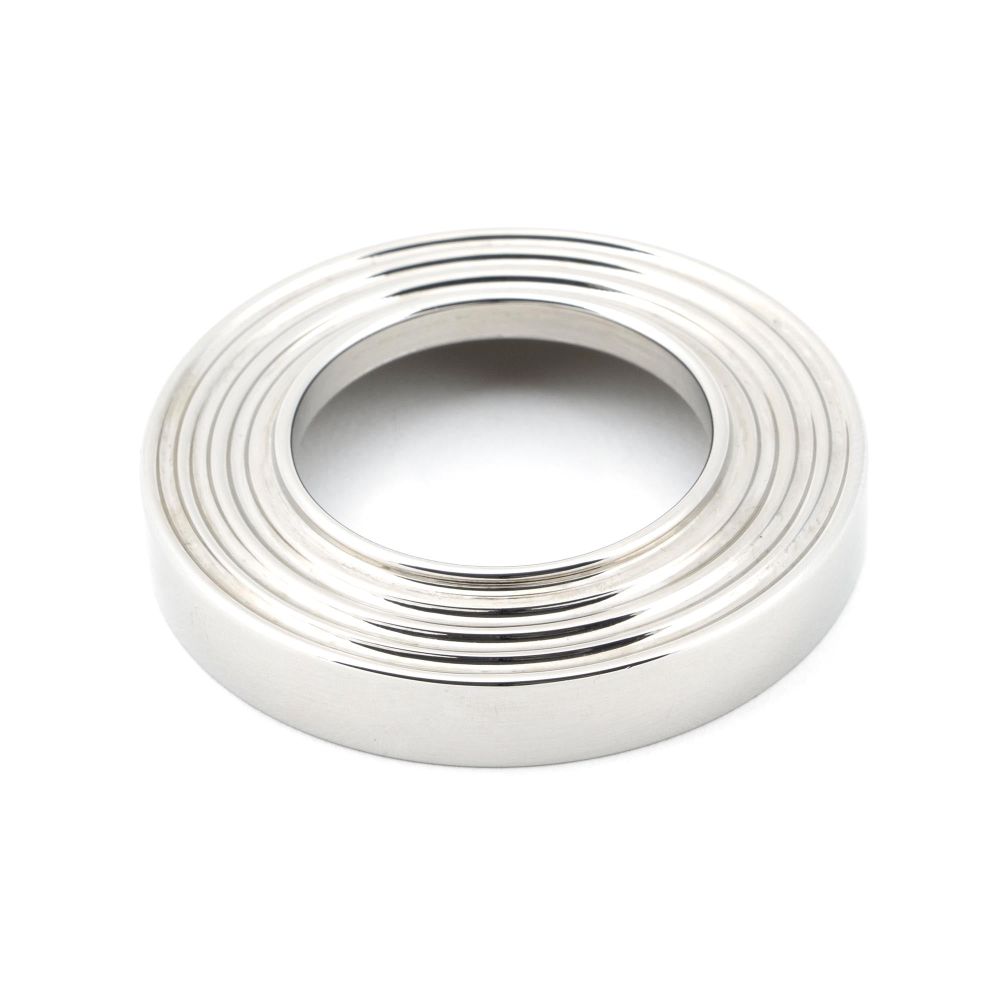 From The Anvil - Polished Chrome Avon Round Lever on Rose Set (Beehive) - Unsprung | Sku. 49951 | Trade Door Handles.