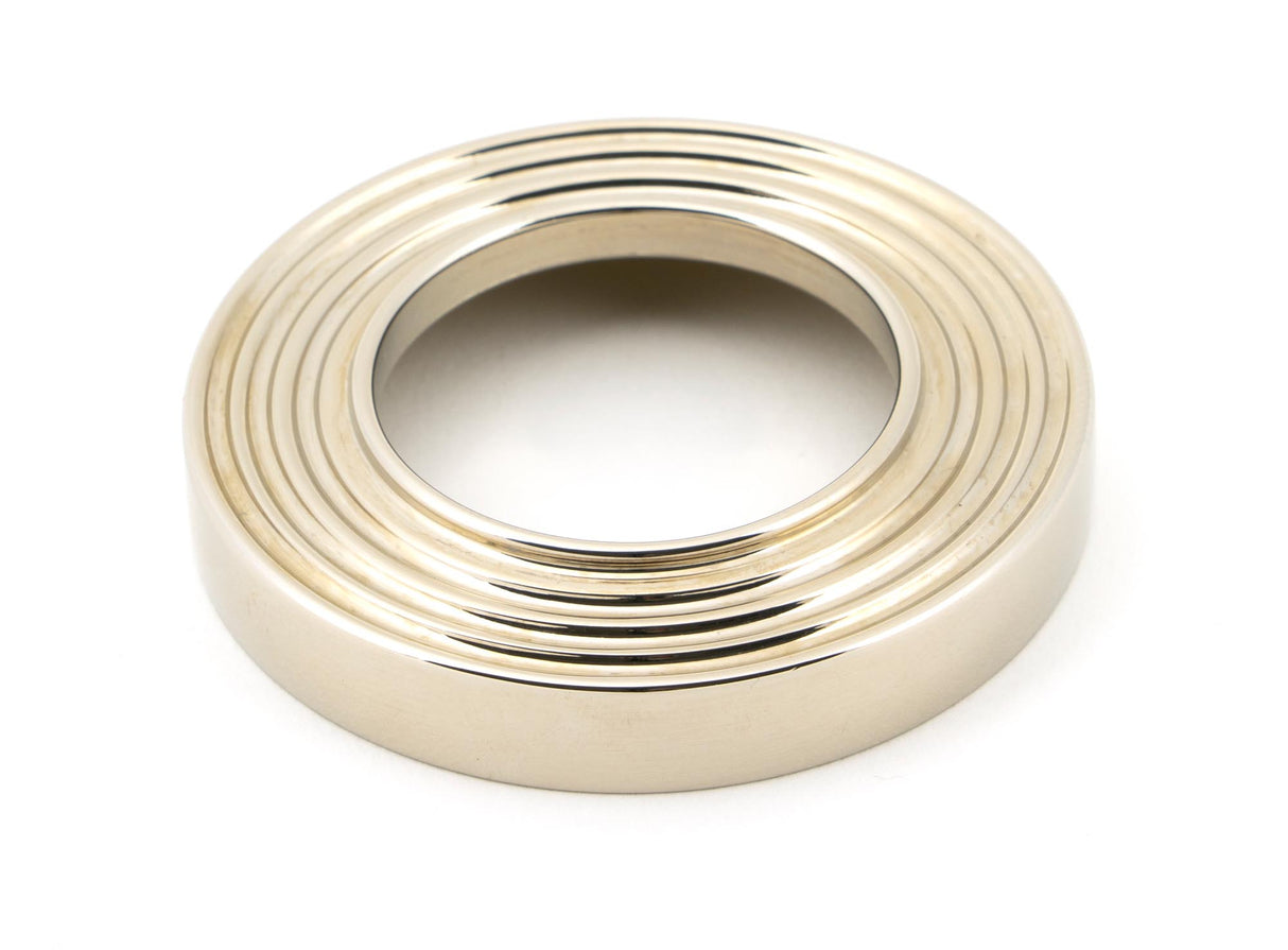 From The Anvil - Polished Nickel Avon Round Lever on Rose Set (Beehive) - Unsprung | Sku. 49955 | Trade Door Handles.