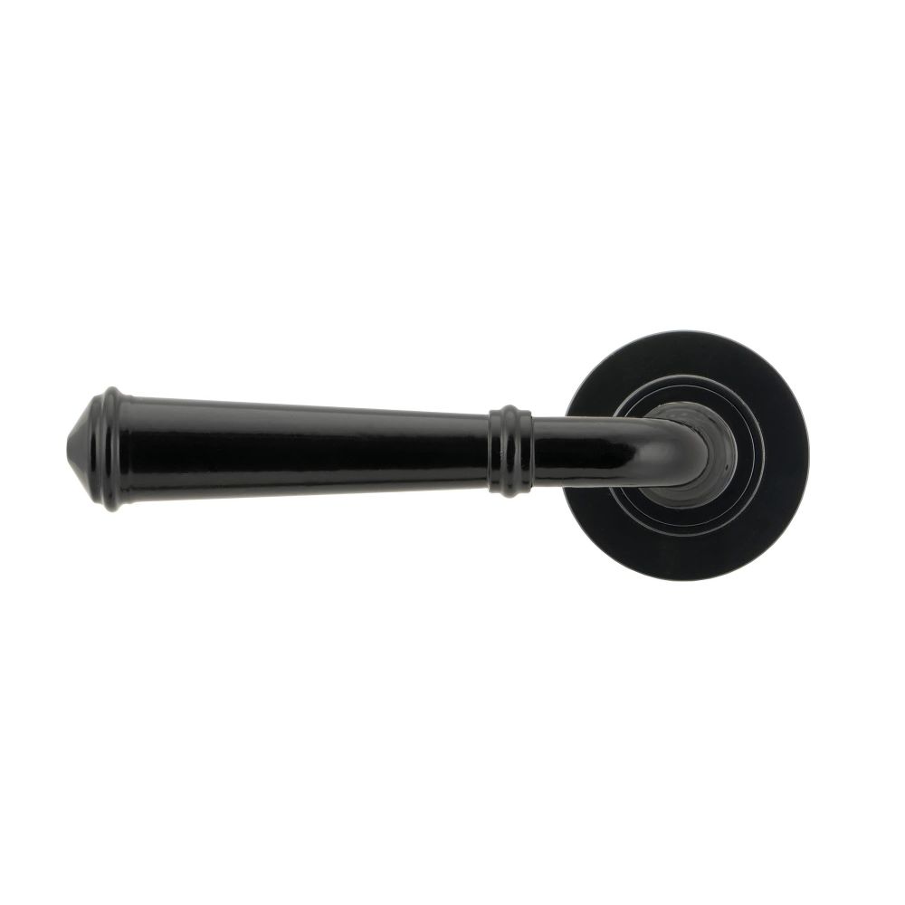 From The Anvil - Black Regency Lever on Rose Set (Plain) - Unsprung | Sku. 49969 | Trade Door Handles.