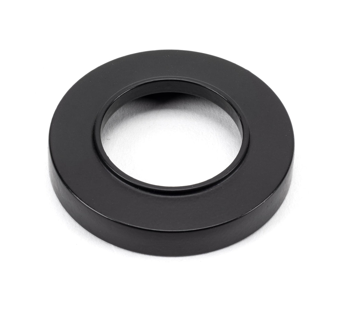 From The Anvil - Matt Black Hammered Newbury Lever on Rose Set (Plain) - Unsprung | Sku. 49985 | Trade Door Handles.