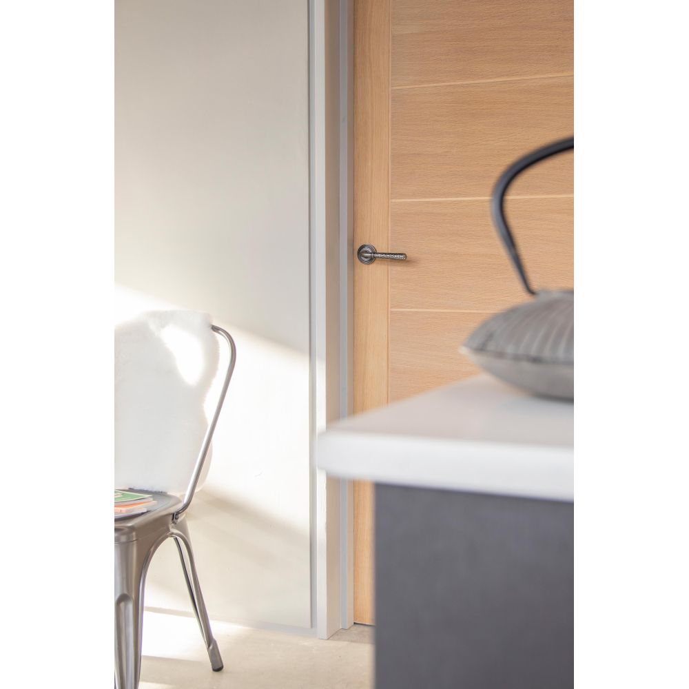 From The Anvil - Pewter Hammered Newbury Lever on Rose Set (Beehive) - Unsprung | Sku. 49991 | Trade Door Handles.