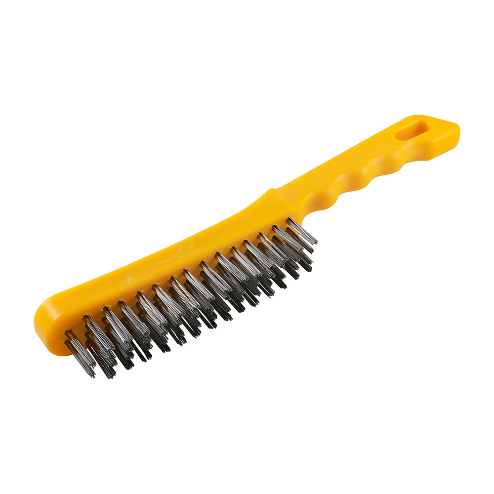 This is an image of Timco - Plastic Handle Scratch Brush - Steel 4 Rows (1 Each Unit) 4SBP