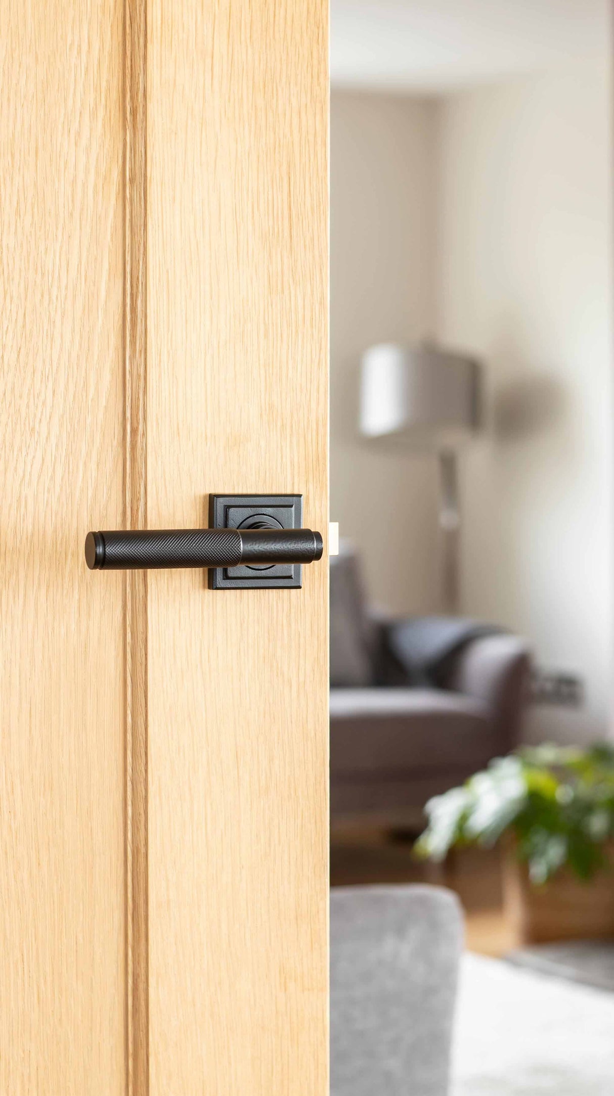 From The Anvil - Matt Black Brompton Lever on Rose Set (Square) - Unsprung | Sku. 50012 | Trade Door Handles.