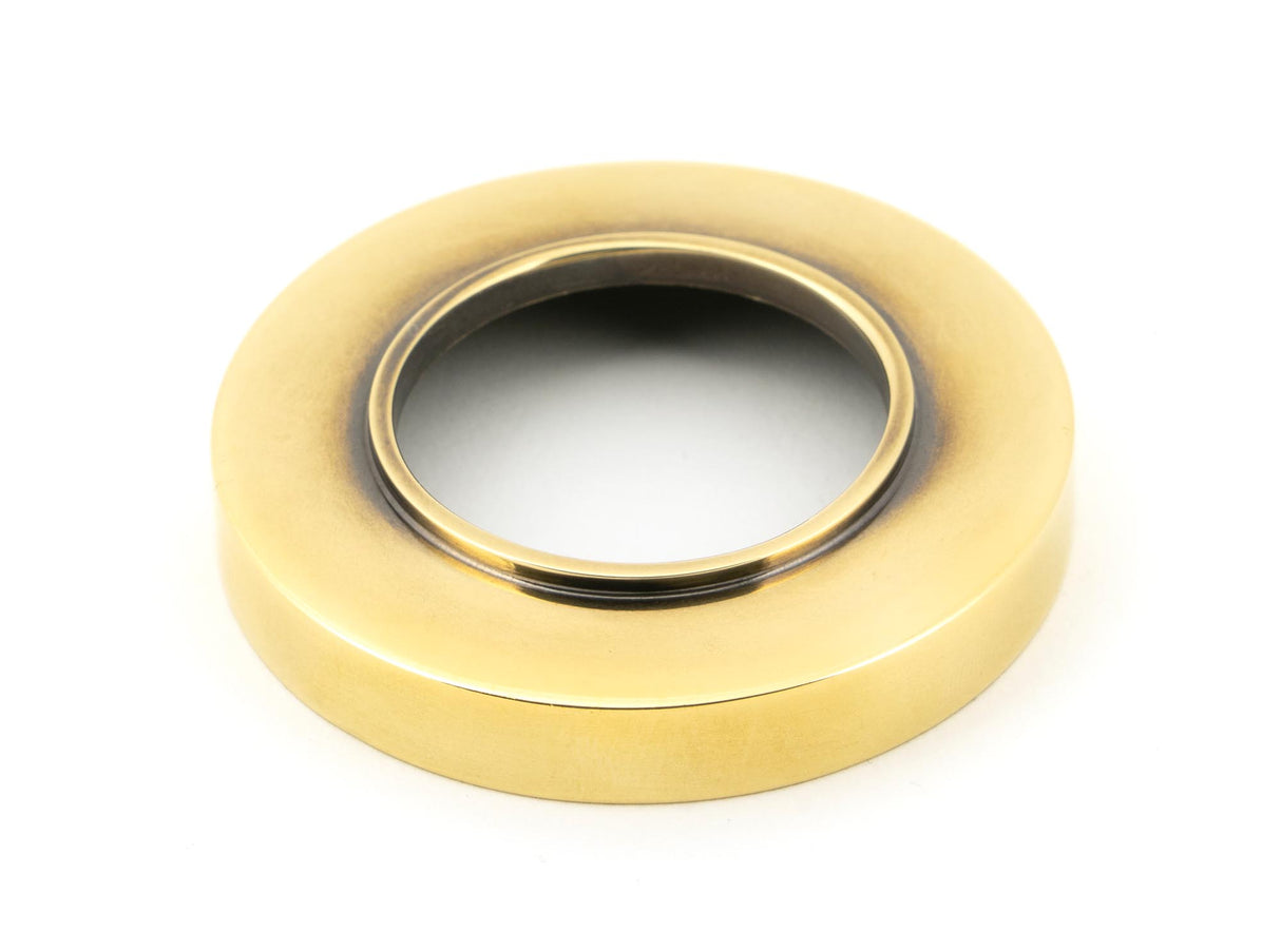 From The Anvil - Aged Brass Newbury Lever on Rose Set (Plain) - Unsprung | Sku. 50017 | Trade Door Handles.