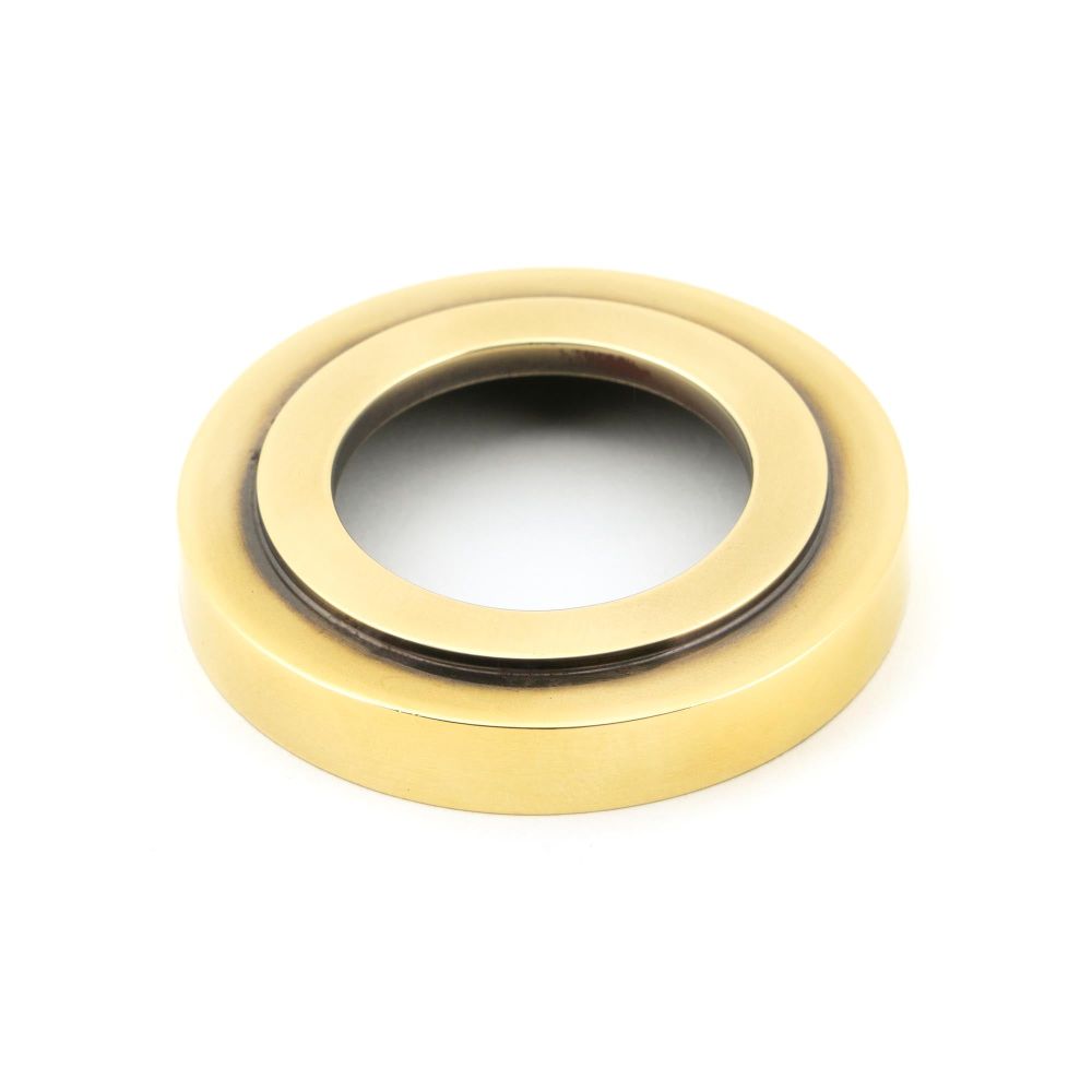 From The Anvil - Aged Brass Newbury Lever on Rose Set (Art Deco) - Unsprung | Sku. 50018 | Trade Door Handles.