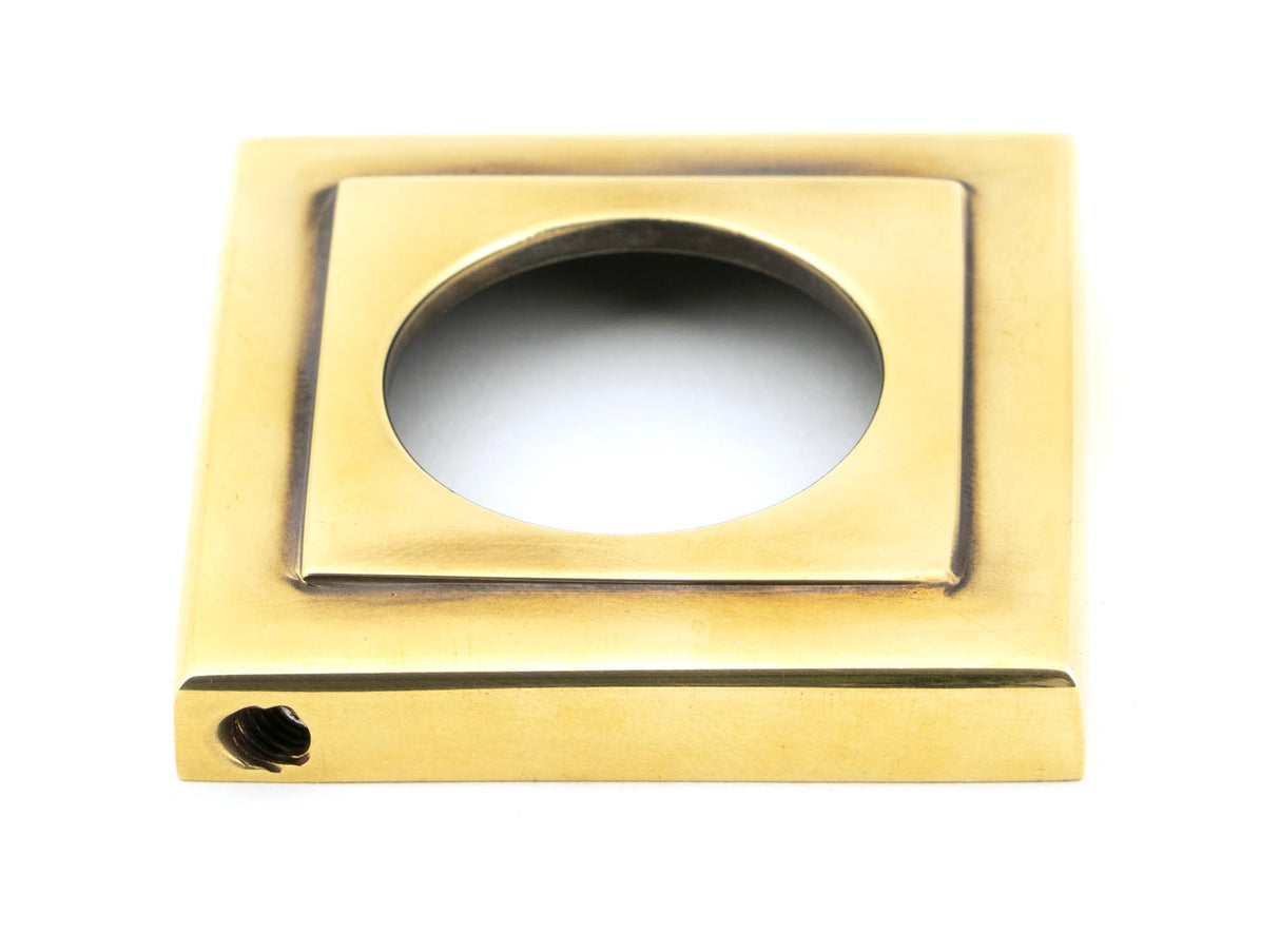 From The Anvil - Aged Brass Newbury Lever on Rose Set (Square) - Unsprung | Sku. 50020 | Trade Door Handles.