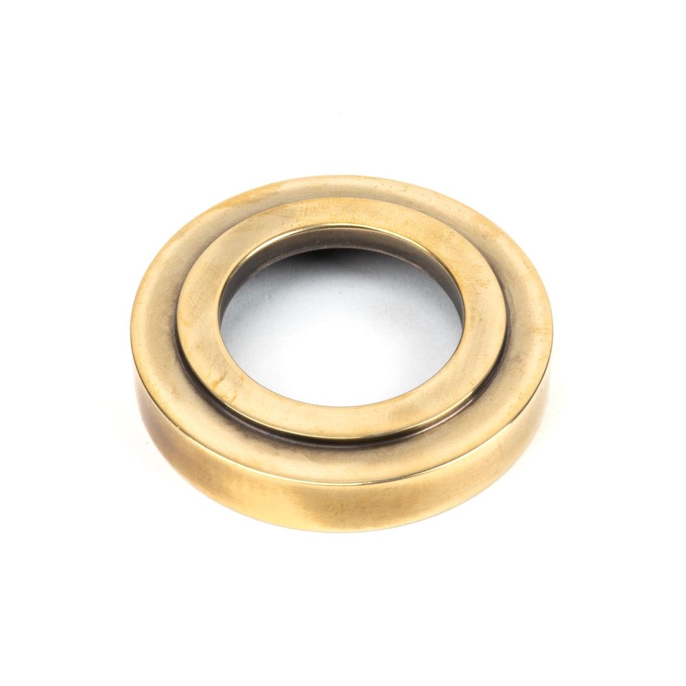 From The Anvil - Aged Brass Hammered Newbury Lever on Rose Set (Art Deco) - Unsprung | Sku. 50038 | Trade Door Handles.