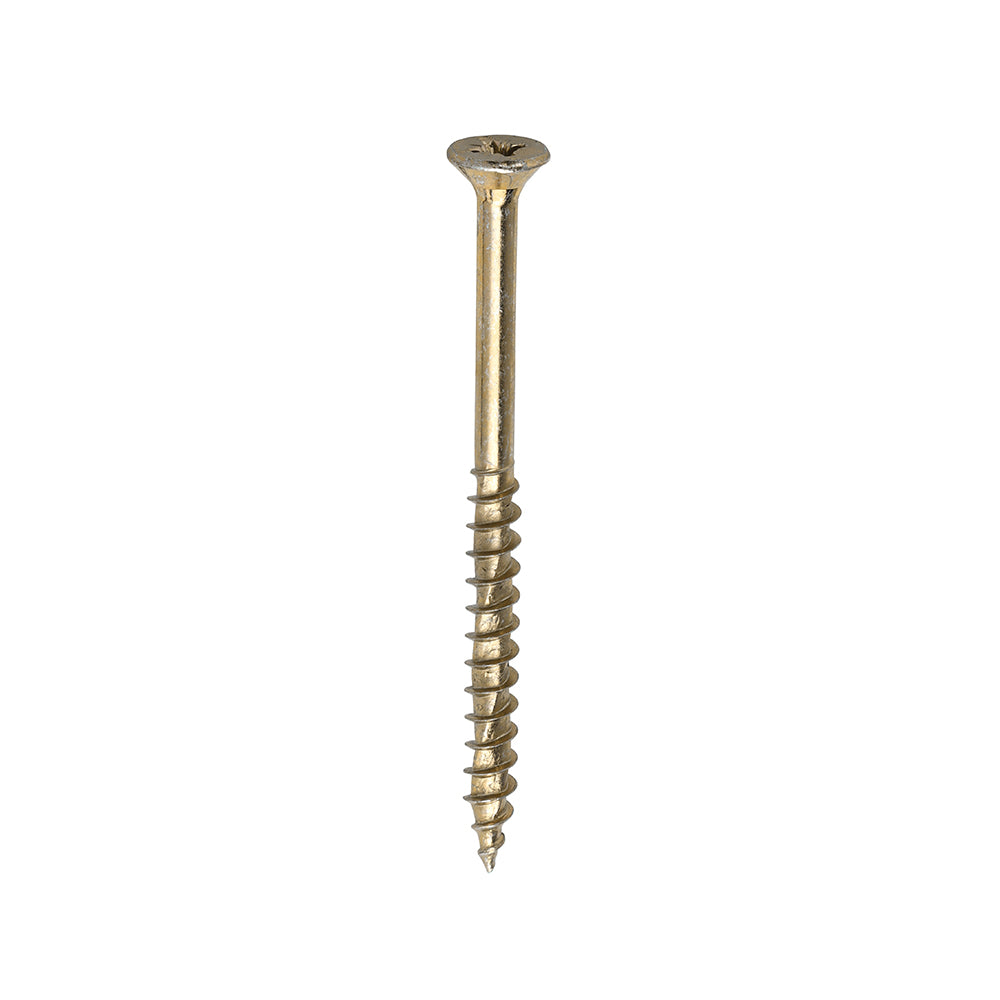 This is an image of Timco - Velocity Premium Multi-Use Screws - PZ - Double Countersunk - Yellow 5.0 x 70mm - (375 PCS Tub) 50070VYTUB
