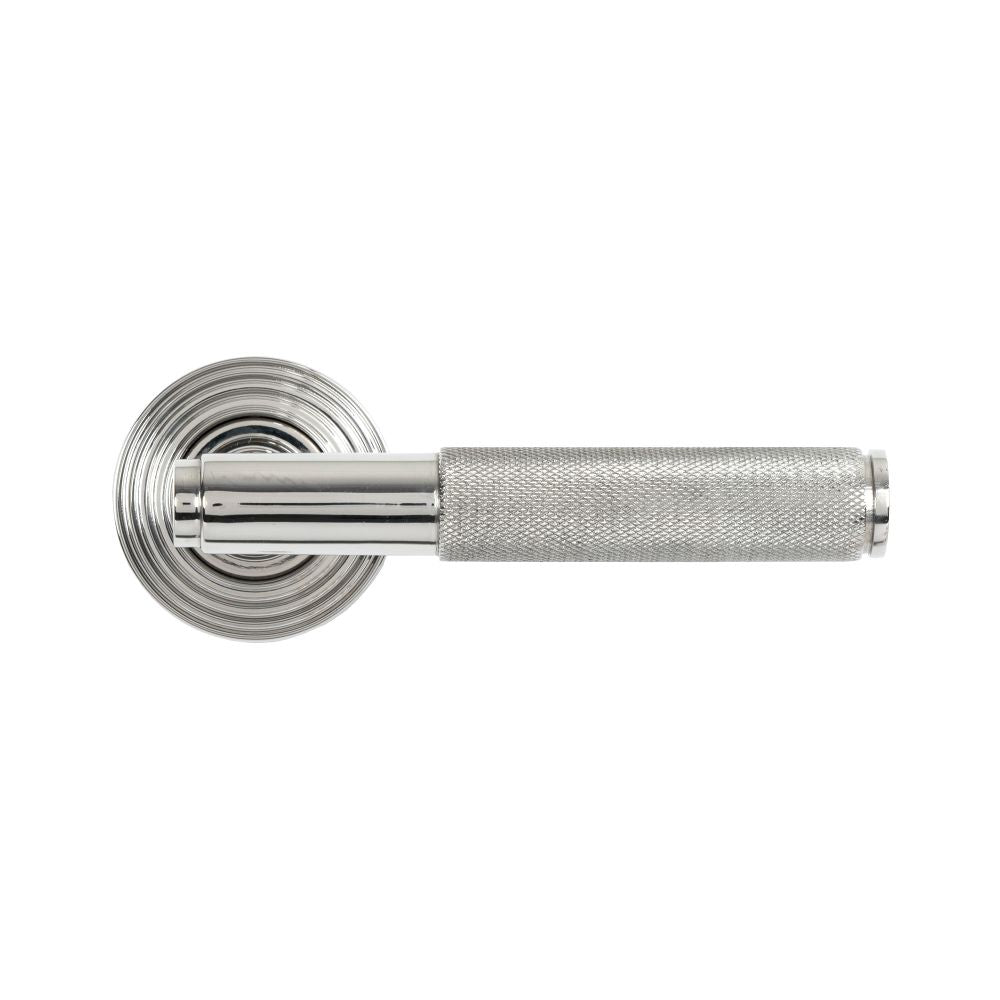 From The Anvil - Polished Marine SS (316) Brompton Lever on Rose Set (Beehive) - Unsprung | Sku. 50071 | Trade Door Handles.