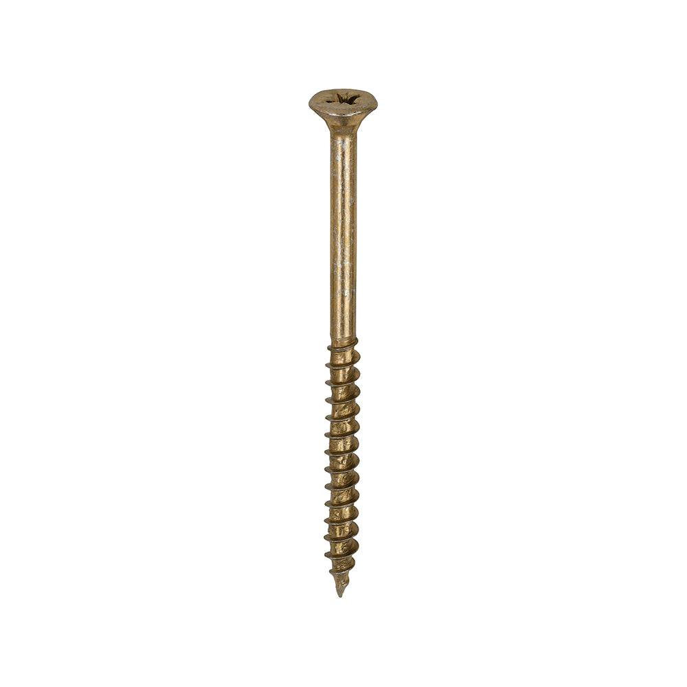 This is an image of Timco - Velocity Premium Multi-Use Screws - PZ - Double Countersunk - Yellow 5.0 x 75mm - (200 PCS Box) 50075VY