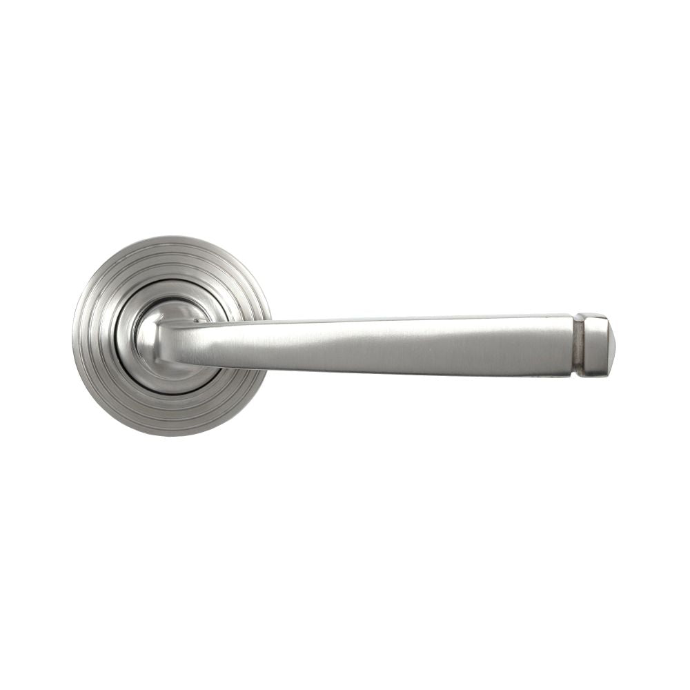 From The Anvil - Satin Marine SS (316) Avon Round Lever on Rose Set (Beehive) - Unsprung | Sku. 50075 | Trade Door Handles.