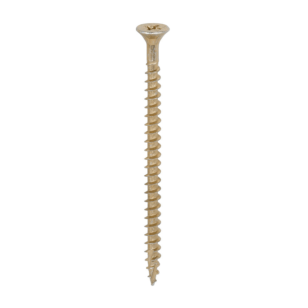 This is an image of Timco - C2 Strong-Fix Screws - PZ - Double Countersunk - Twin-Cut - Yellow 5.0 x 80mm - (350 PCS Tub) 50080C2TUB