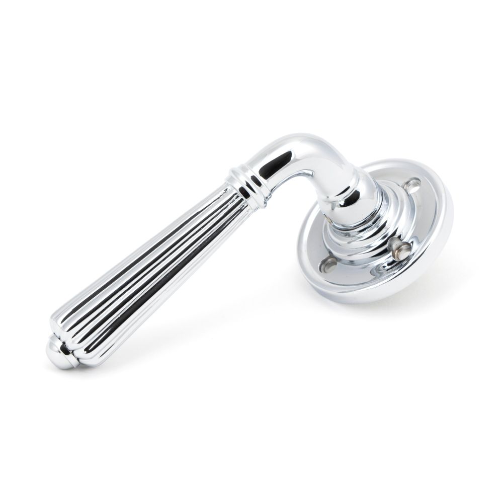 From The Anvil - Polished Chrome Hinton Lever on Rose Set - Unsprung | Sku. 50083 | Trade Door Handles.