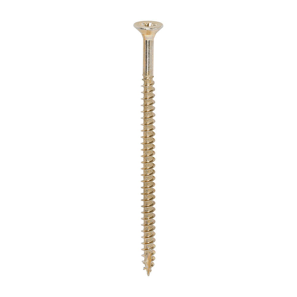 This is an image of Timco - Classic Multi-Purpose Screws - PZ - Double Countersunk - Yellow 5.0 x 90mm - (100 PCS Box) 50090CLAF