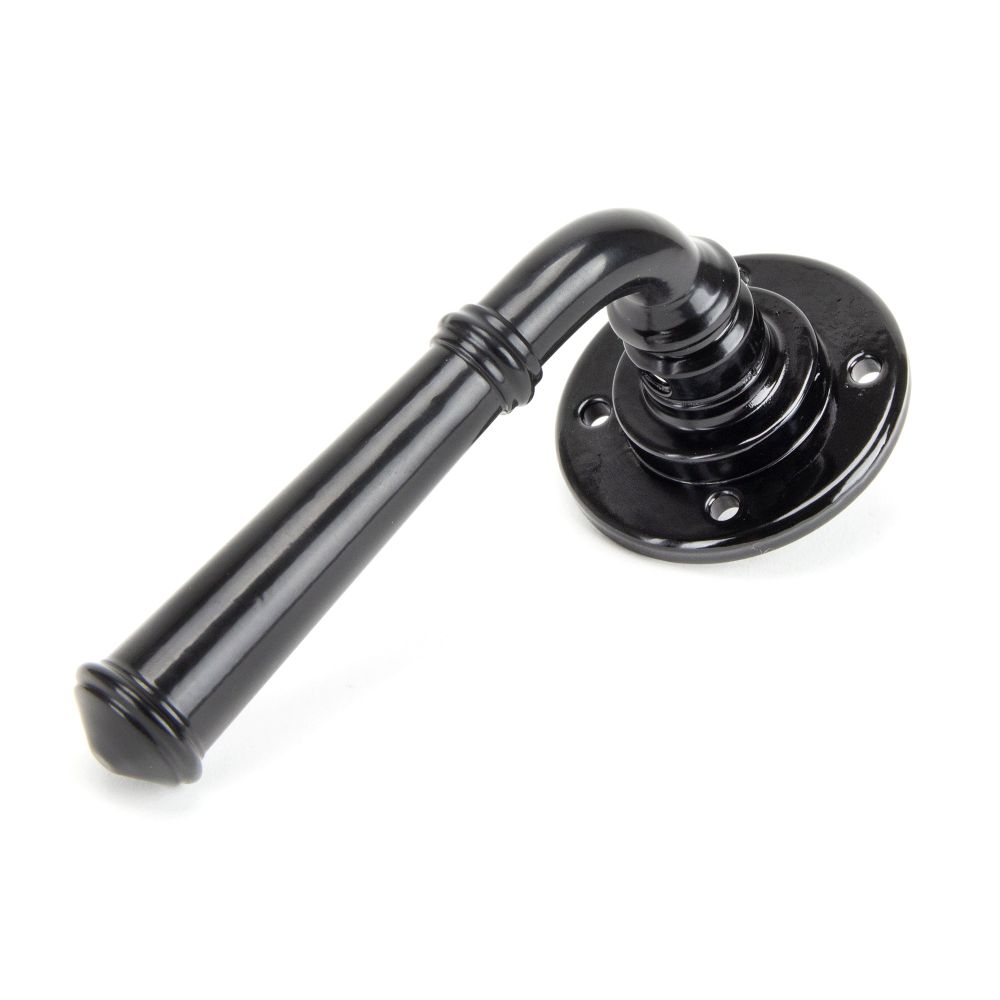 From The Anvil - Black Regency Lever on Rose Set - Unsprung | Sku. 50097 | Trade Door Handles.