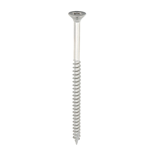 This is an image of Timco - Classic Multi-Purpose Screws - PZ - Double Countersunk - Stainless Steel 5.0 x 100mm - (4 PCS TIMpac) 50100CHSSP