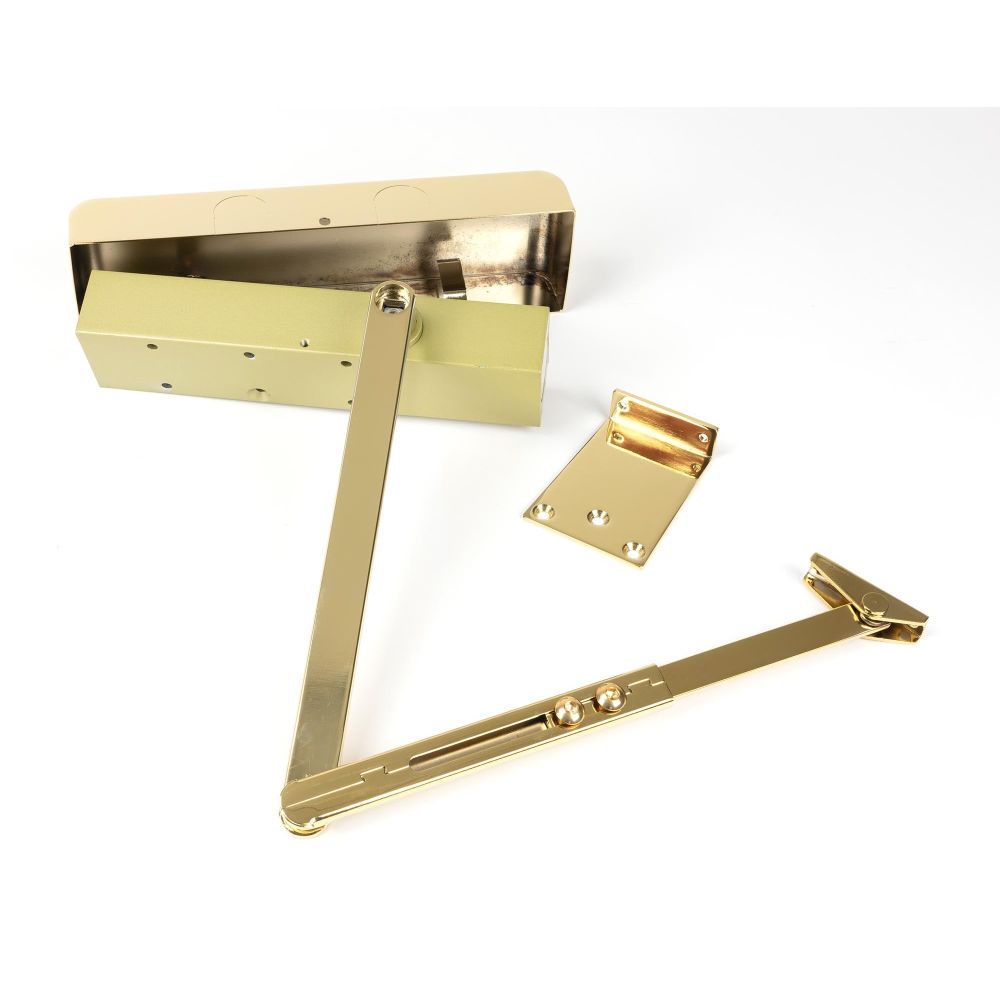 From The Anvil - Polished Brass Size 2-5 Door Closer & Cover | Sku. 50108 | Trade Door Handles.