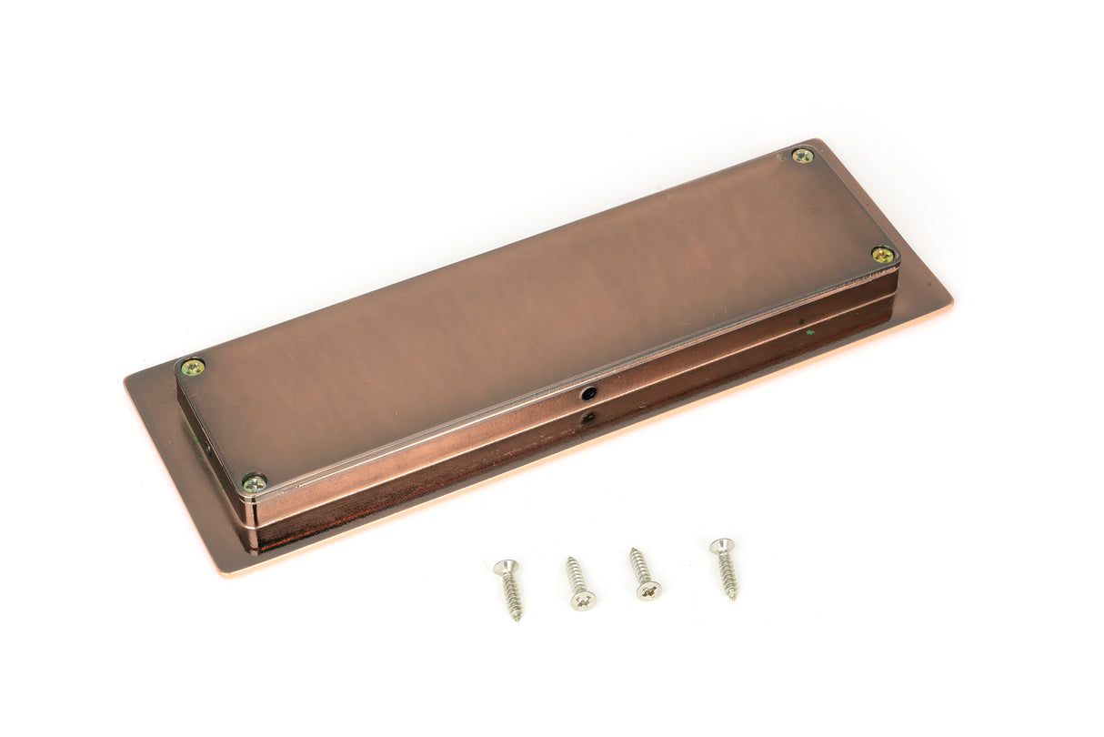 From The Anvil - Polished Bronze 175mm Art Deco Rectangular Pull | Sku. 50134 | Trade Door Handles.