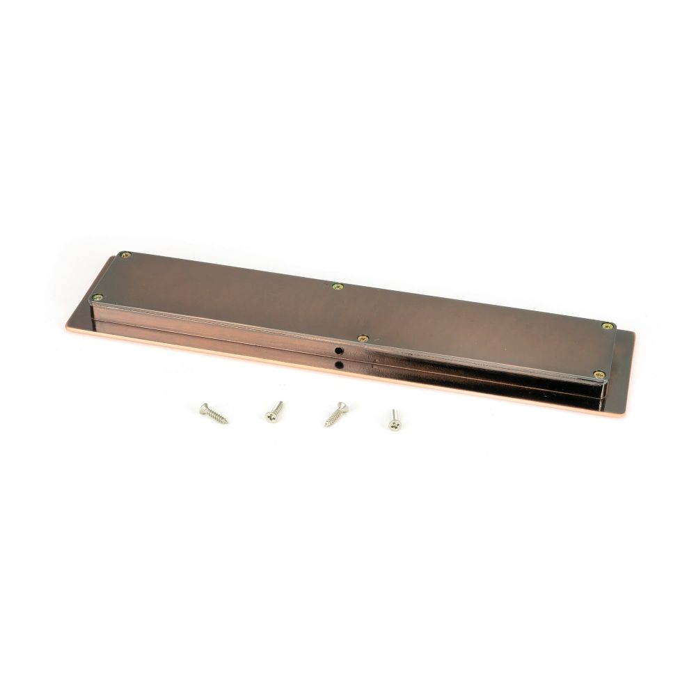 From The Anvil - Polished Bronze 250mm Art Deco Rectangular Pull | Sku. 50135 | Trade Door Handles.