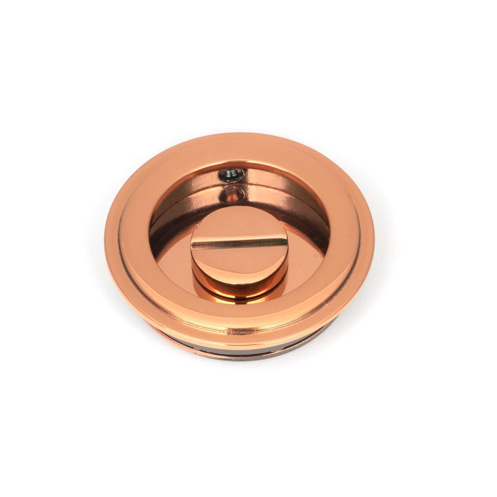 From The Anvil - Polished Bronze 60mm Art Deco Round Pull - Privacy Set | Sku. 50146 | Trade Door Handles.