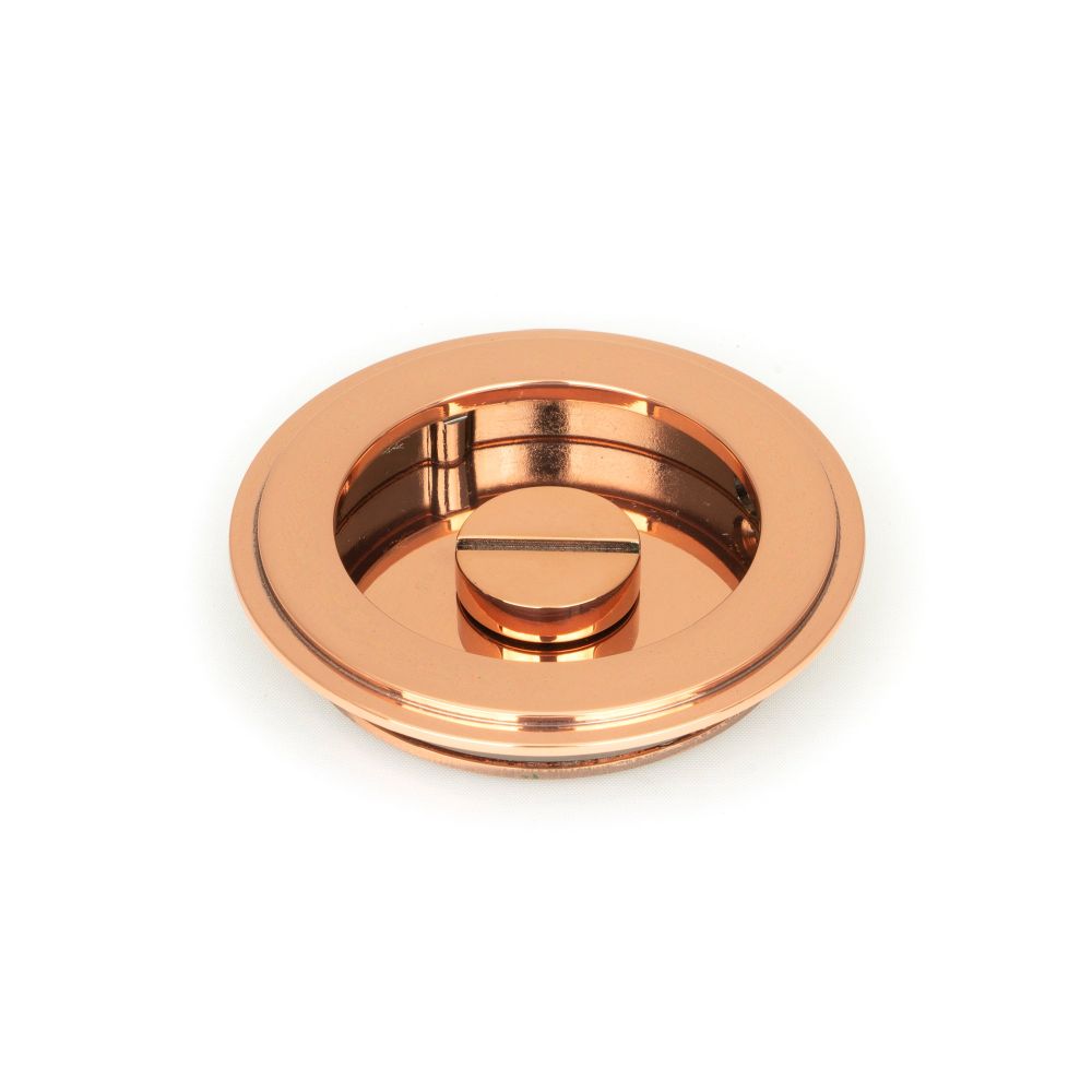 From The Anvil - Polished Bronze 75mm Art Deco Round Pull - Privacy Set | Sku. 50147 | Trade Door Handles.