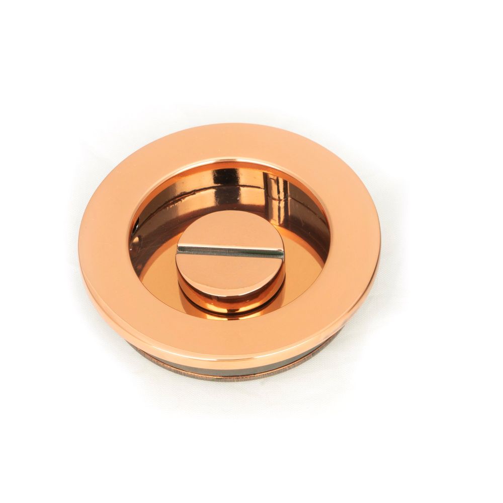 From The Anvil - Polished Bronze 60mm Plain Round Pull - Privacy Set | Sku. 50148 | Trade Door Handles.