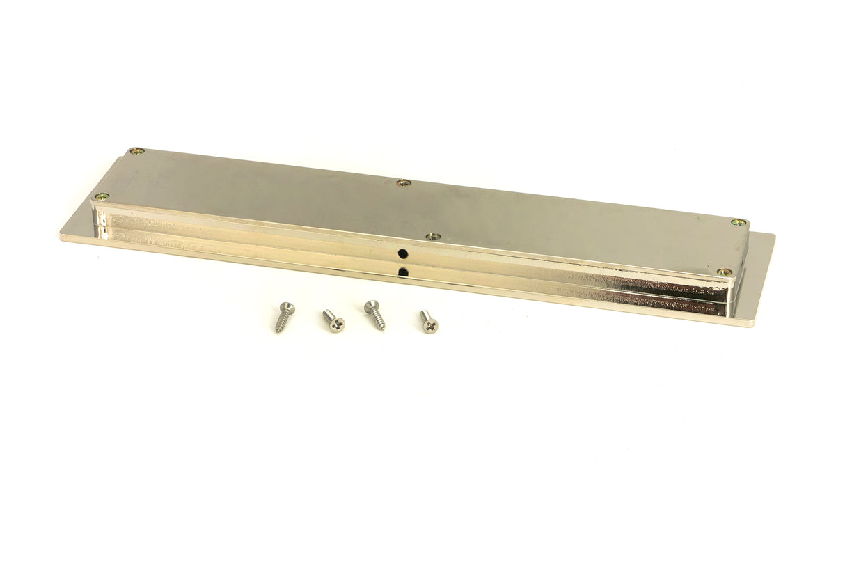 From The Anvil - Polished Nickel 250mm Plain Rectangular Pull | Sku. 50155 | Trade Door Handles.