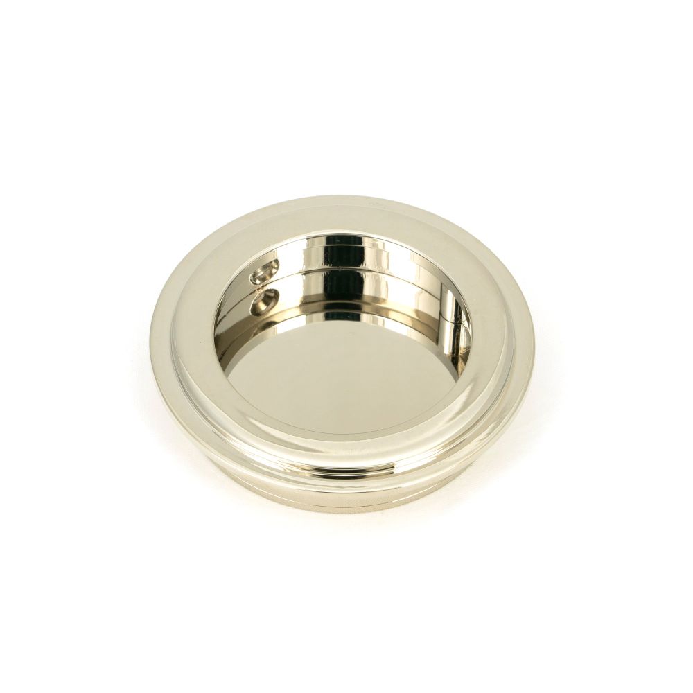 From The Anvil - Polished Nickel 60mm Art Deco Round Pull | Sku. 50160 | Trade Door Handles.