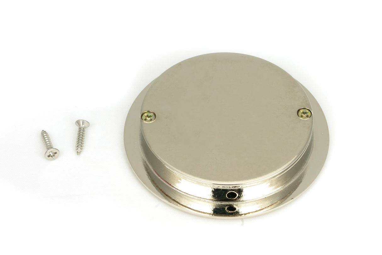 From The Anvil - Polished Nickel 75mm Art Deco Round Pull | Sku. 50161 | Trade Door Handles.