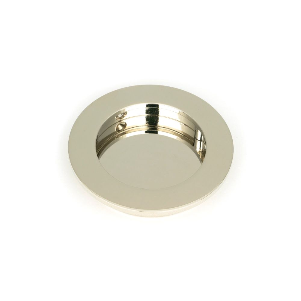 From The Anvil - Polished Nickel 75mm Plain Round Pull | Sku. 50163 | Trade Door Handles.