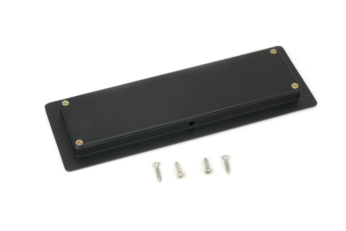 From The Anvil - Matt Black 175mm Art Deco Rectangular Pull | Sku. 50206 | Trade Door Handles.