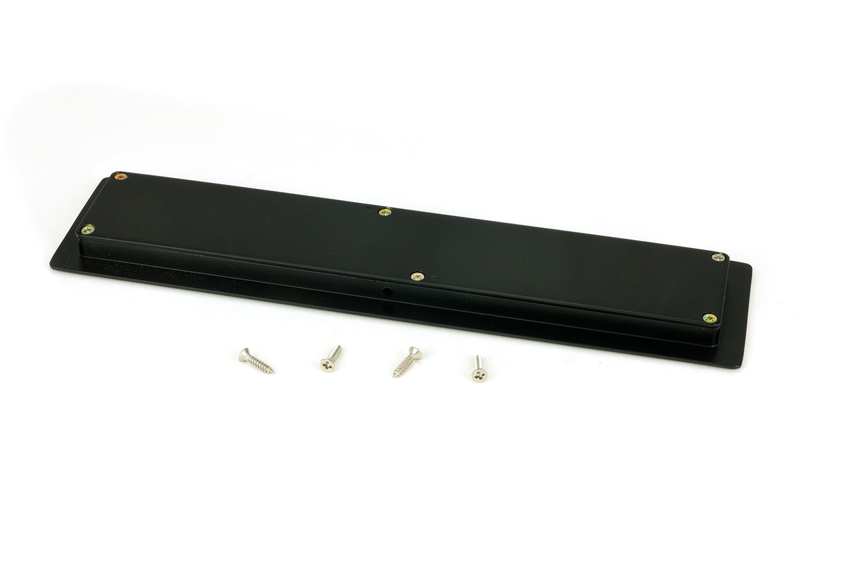 From The Anvil - Matt Black 250mm Art Deco Rectangular Pull | Sku. 50207 | Trade Door Handles.
