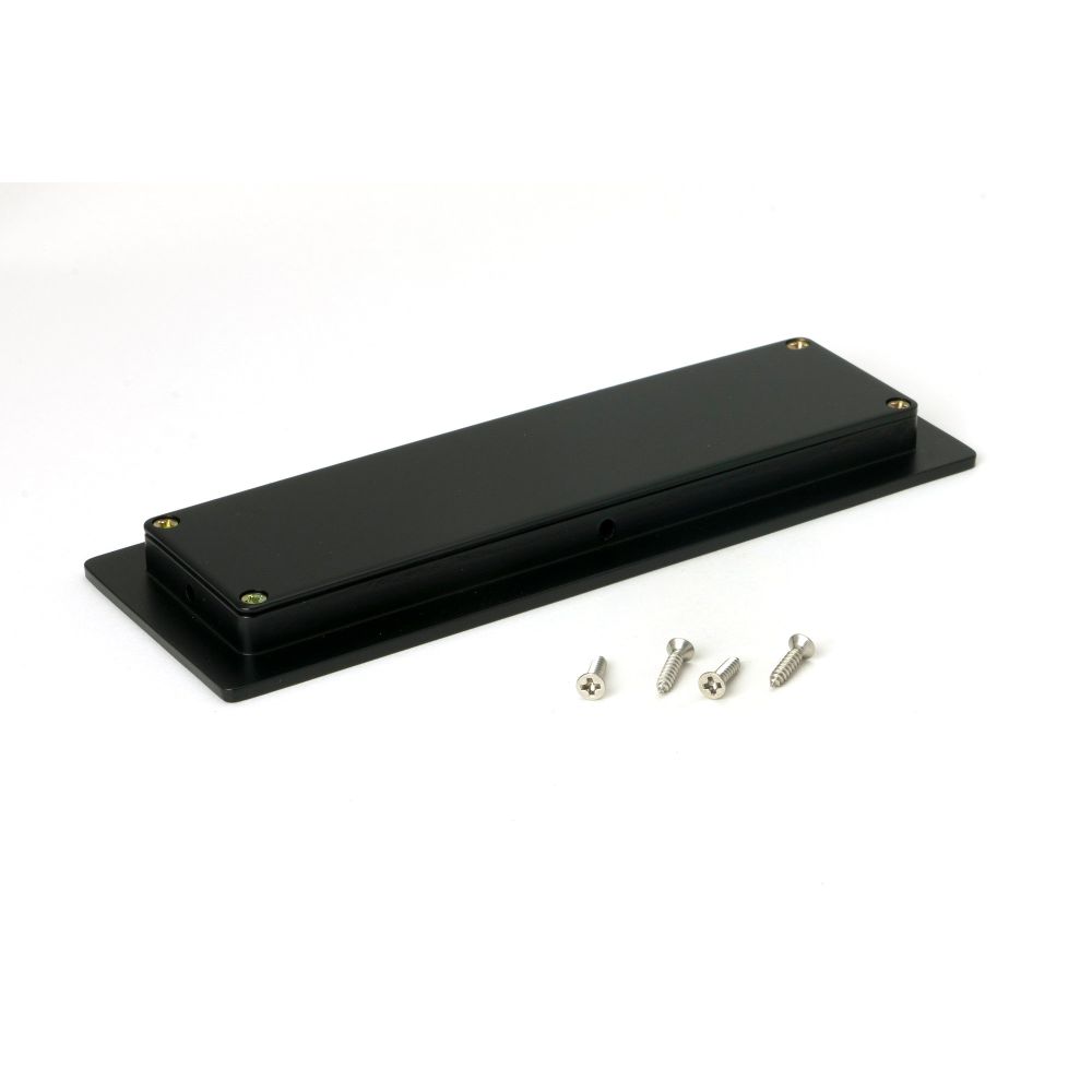 From The Anvil - Matt Black 175mm Plain Rectangular Pull | Sku. 50208 | Trade Door Handles.