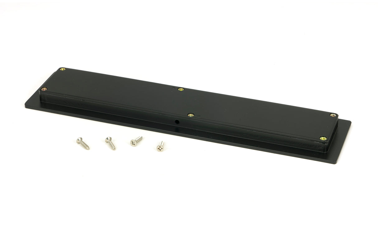 From The Anvil - Matt Black 250mm Plain Rectangular Pull | Sku. 50209 | Trade Door Handles.