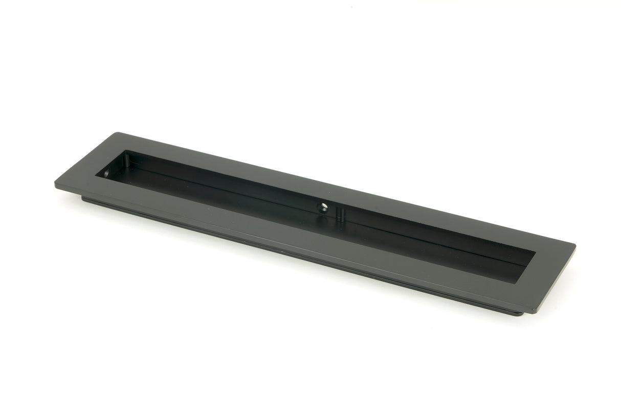From The Anvil - Matt Black 250mm Plain Rectangular Pull | Sku. 50209 | Trade Door Handles.