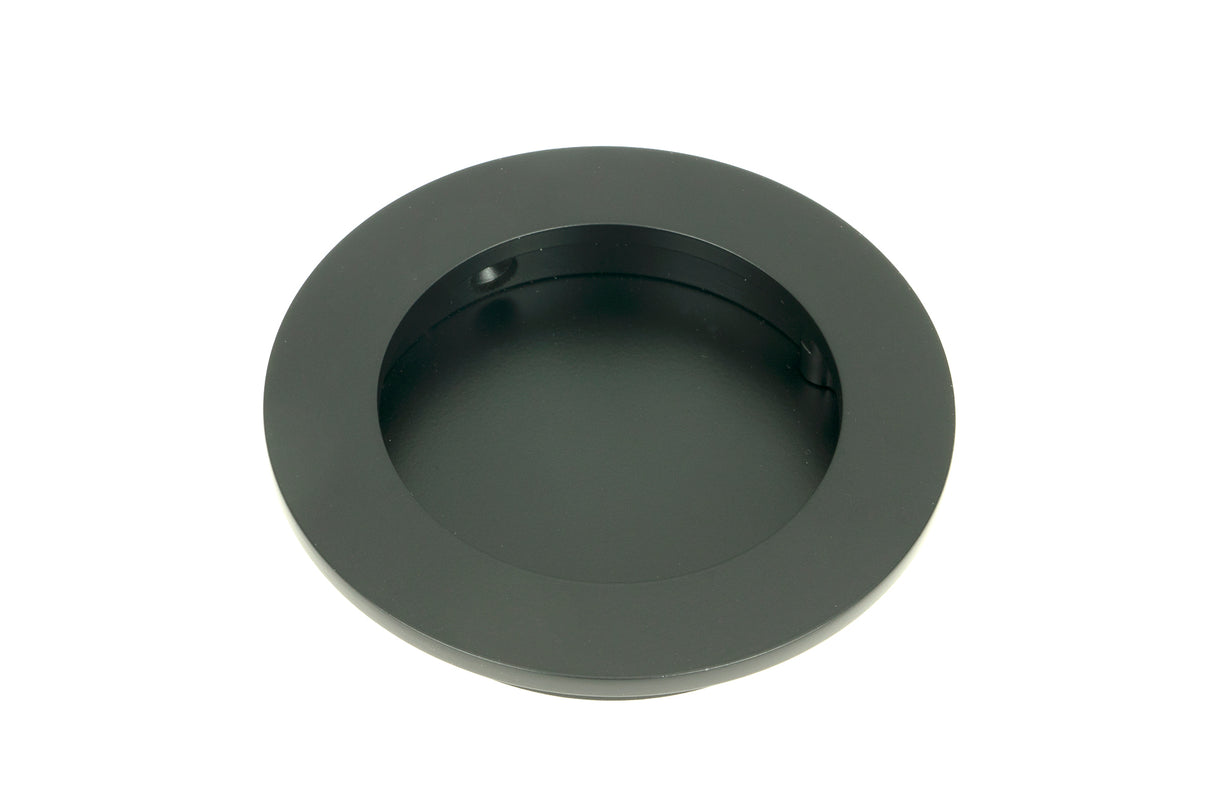 From The Anvil - Matt Black 75mm Plain Round Pull | Sku. 50217 | Trade Door Handles.