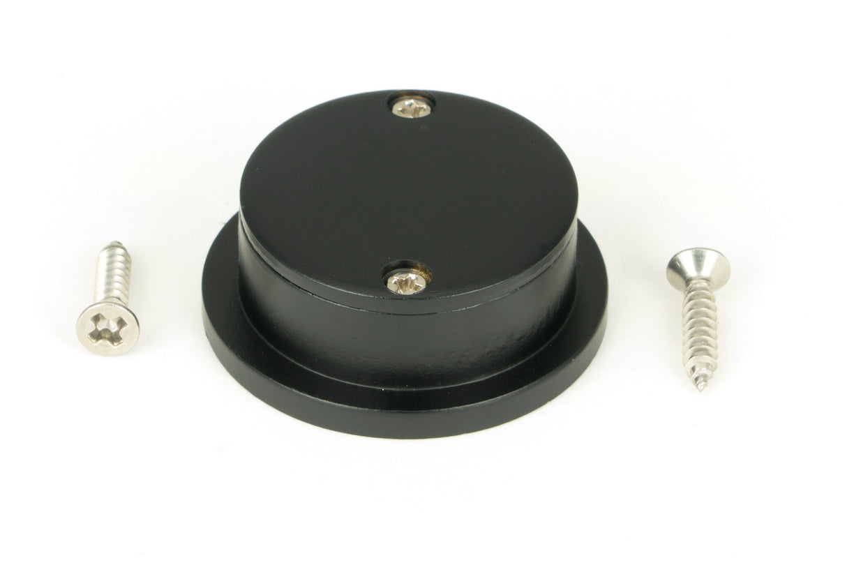 From The Anvil - Matt Black 34mm Round Finger Edge Pull | Sku. 50223 | Trade Door Handles.