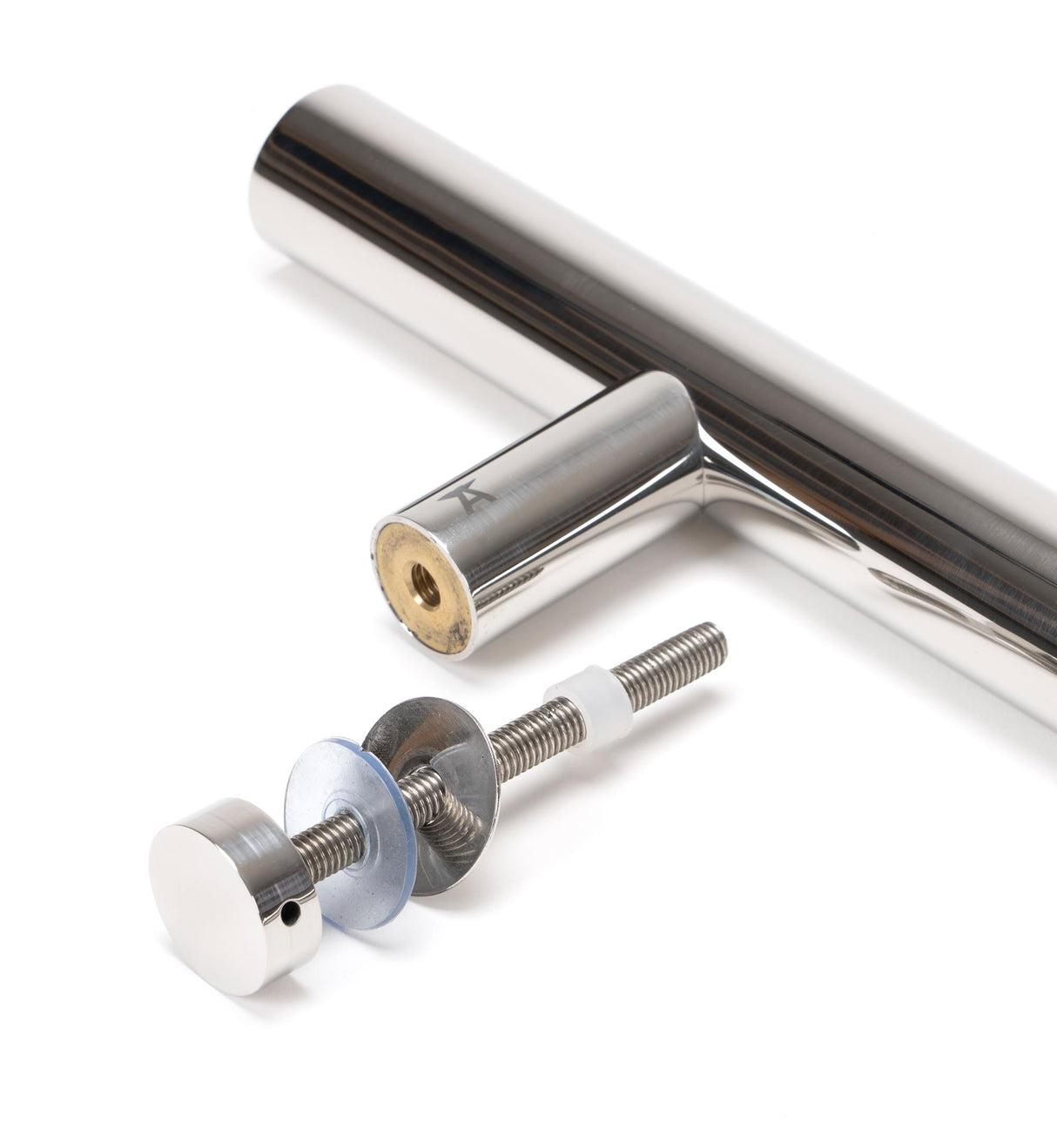 From The Anvil - Polished Marine SS (316) 1.5m T Bar Handle Bolt Fix 32mm | Sku. 50249 | Trade Door Handles.