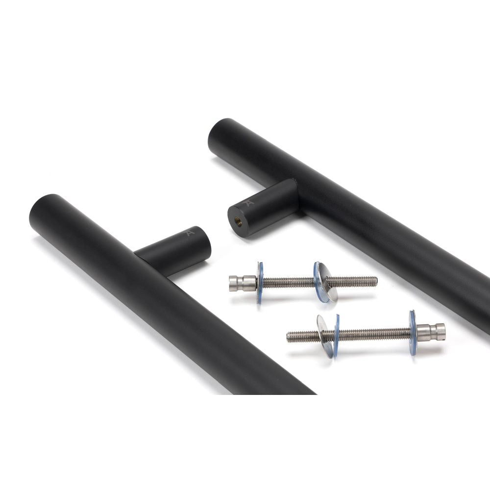 From The Anvil - Matt Black SS (316) 1.2m T Bar Handle B2B Fix 32mm | Sku. 50262 | Trade Door Handles.