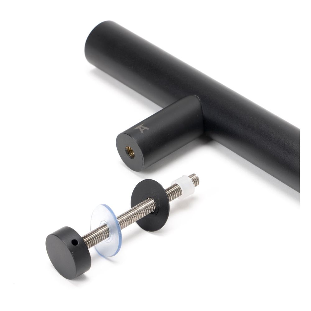 From The Anvil - Matt Black SS (316) 1.5m T Bar Handle Bolt Fix 32mm | Sku. 50264 | Trade Door Handles.