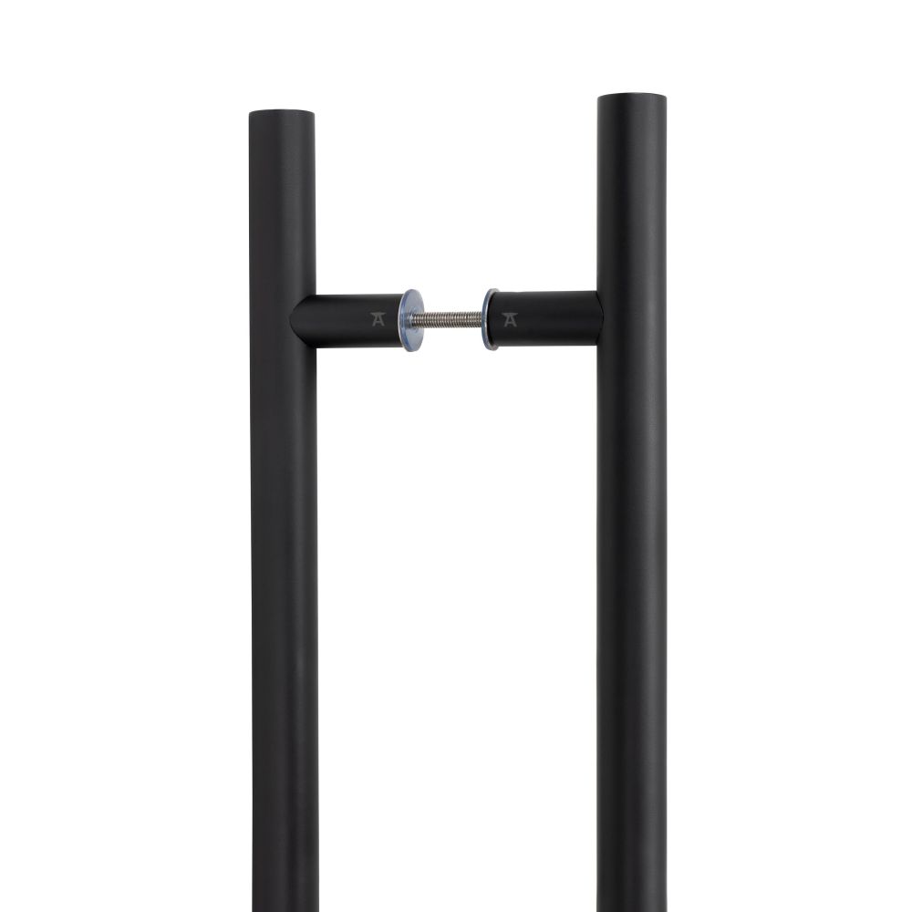 From The Anvil - Matt Black SS (316) 1.5m T Bar Handle B2B Fix 32mm | Sku. 50265 | Trade Door Handles.