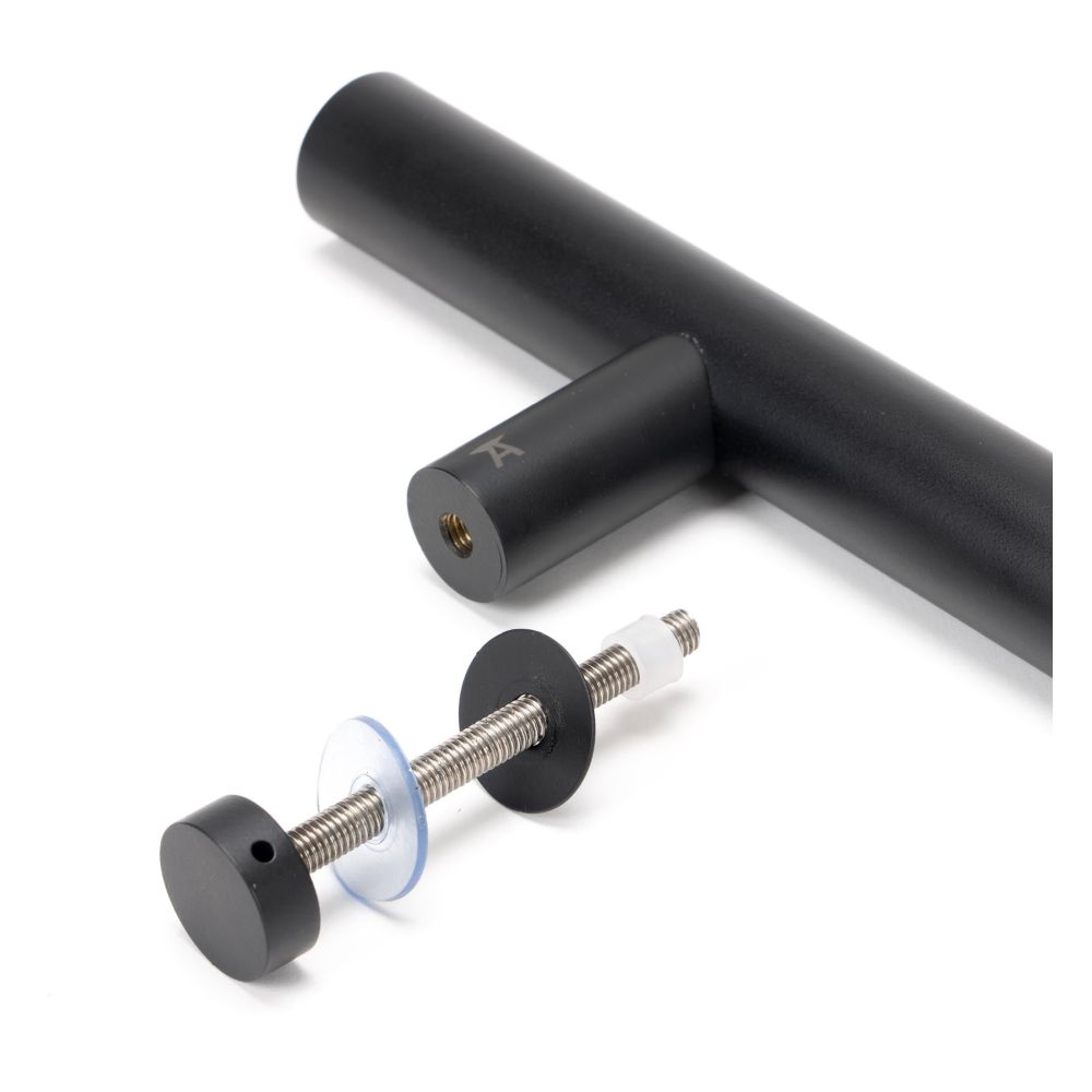 From The Anvil - Matt Black SS (304) 100mm Bolt Fixings for T Bar (2) | Sku. 50273 | Trade Door Handles.