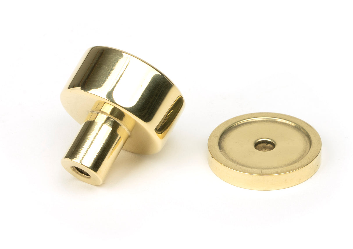 From The Anvil - Polished Brass Kelso Cabinet Knob - 25mm (Plain) | Sku. 50292 | Trade Door Handles.