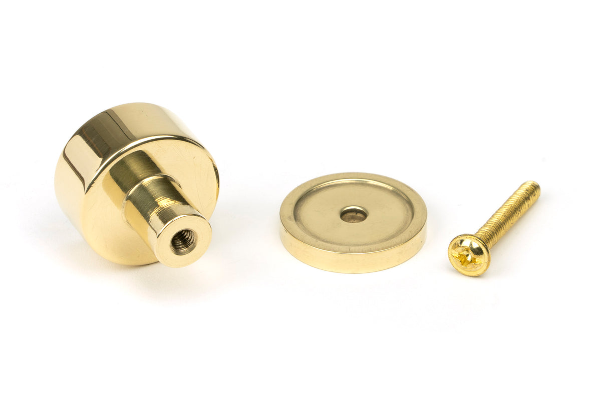 From The Anvil - Polished Brass Kelso Cabinet Knob - 25mm (Plain) | Sku. 50292 | Trade Door Handles.
