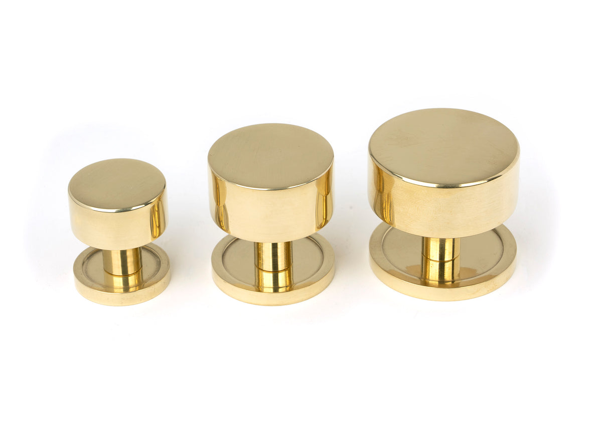From The Anvil - Polished Brass Kelso Cabinet Knob - 32mm (Plain) | Sku. 50295 | Trade Door Handles.